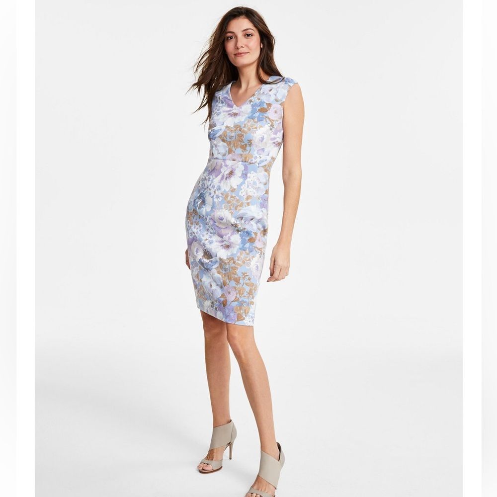 Calvin Klein Floral Sheath Dress